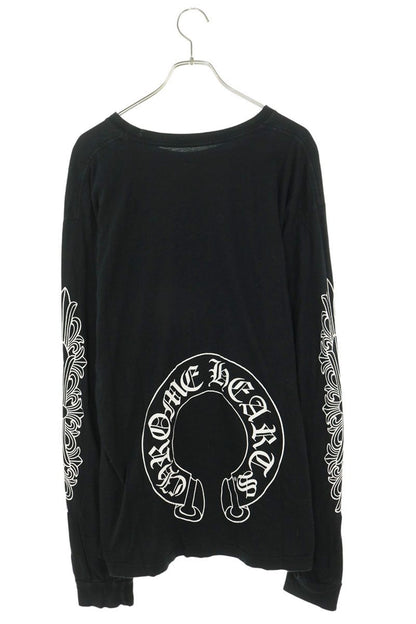 Chrome Hearts Floral Sleeve Horseshoe Tee Black Size XXL