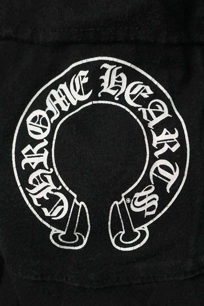Chrome Hearts Floral Sleeve Horseshoe Tee Black Size XXL