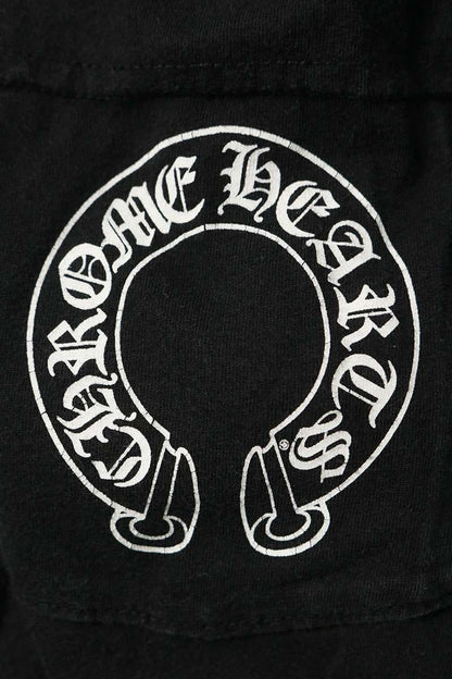 Chrome Hearts Floral Sleeve Horseshoe Tee Black Size XXL