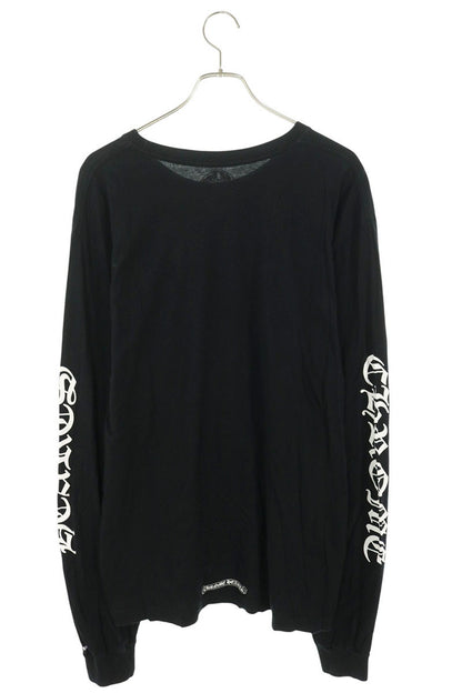 Chrome Hearts Neck Logo Print Long Sleeve Tee Black Size XL