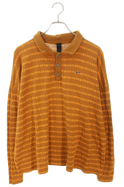 Chrome Hearts Y Not Stripe Long Sleeve Polo Multi Size L