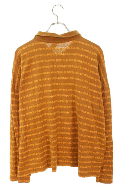 Chrome Hearts Y Not Stripe Long Sleeve Polo Multi Size L