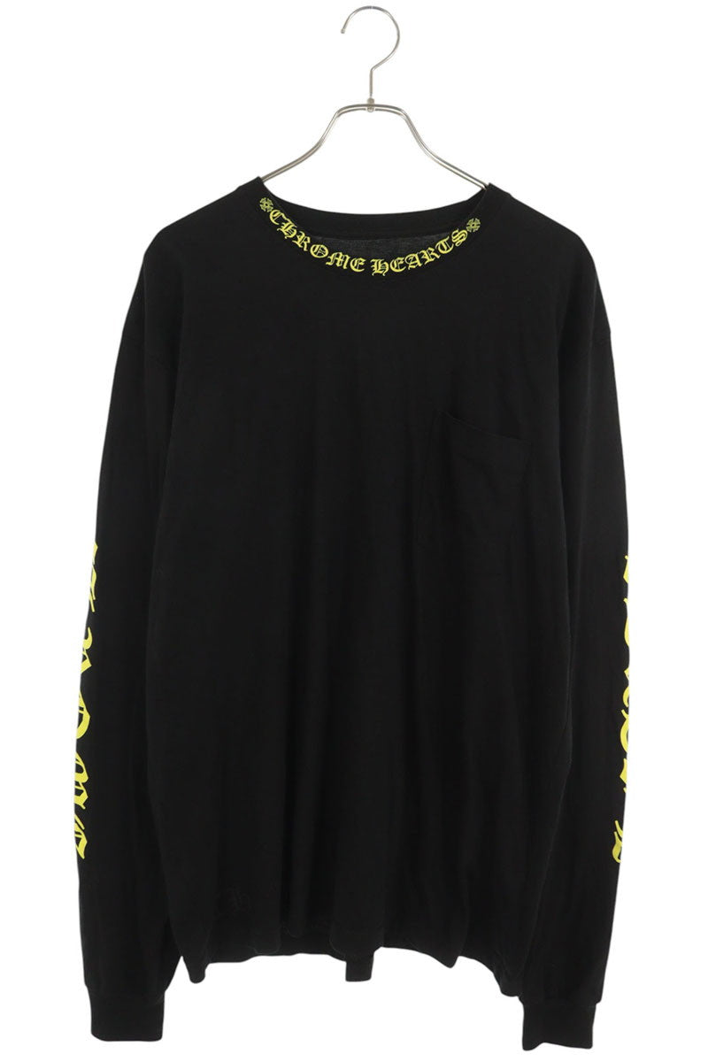 Chrome Hearts Neck Logo Print Long Sleeve Tee Multi Size XL