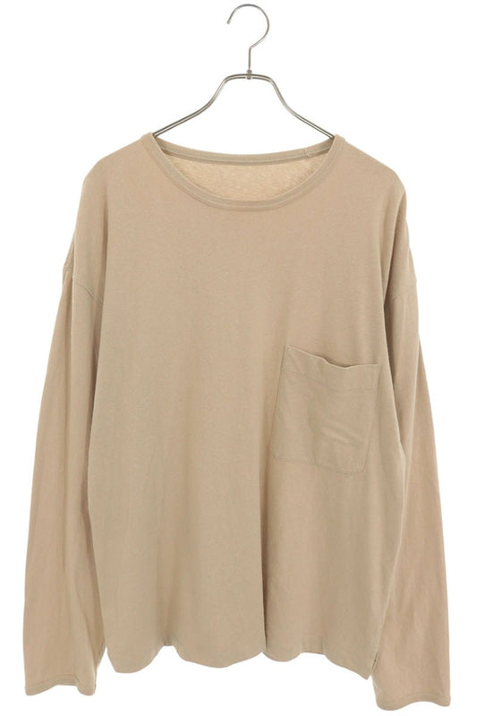 LEMAIRE Cotton Linen Crew Neck Pocket Long Sleeve Tee Size M