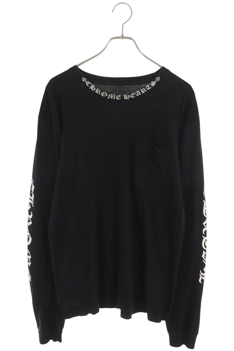 Chrome Hearts Neck Logo Print Long Sleeve Tee Size XL