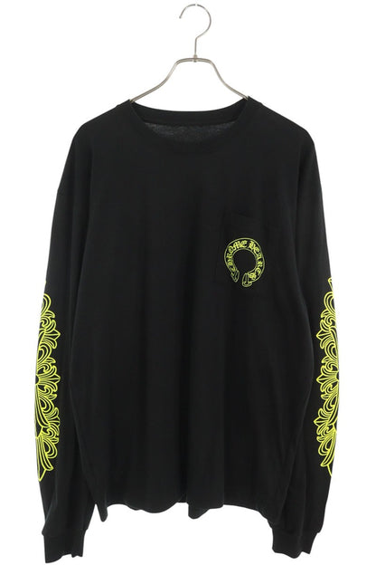 Chrome Hearts Floral Logo Print Long Sleeve T-Shirt Black Size XL