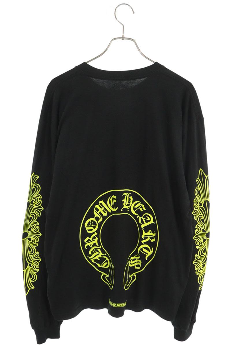 Chrome Hearts Floral Logo Print Long Sleeve T-Shirt Black Size XL