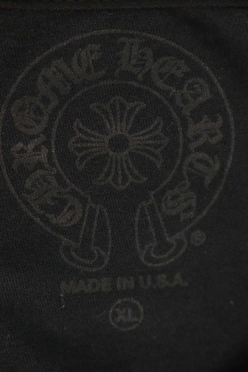 Chrome Hearts Floral Logo Print Long Sleeve T-Shirt Black Size XL