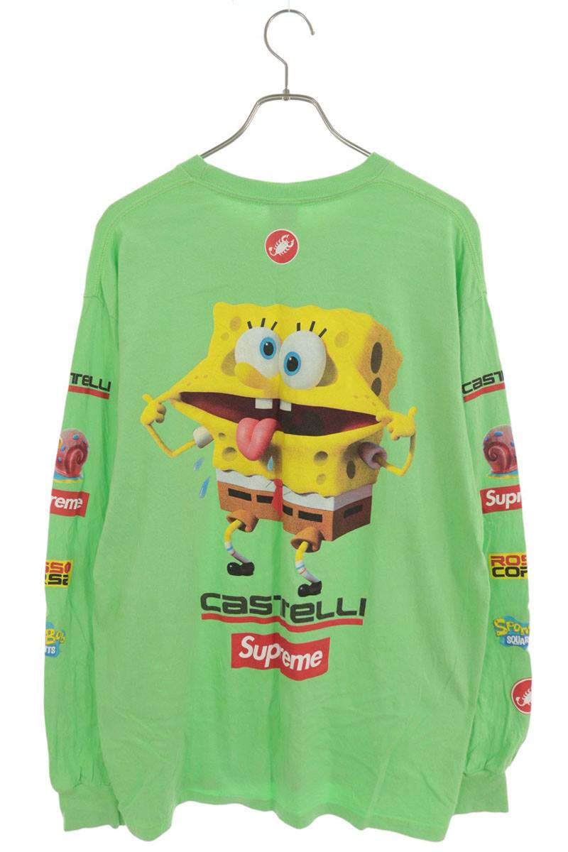 SUPREME Castelli Spongebob Long Sleeve Tee Light Green Size L