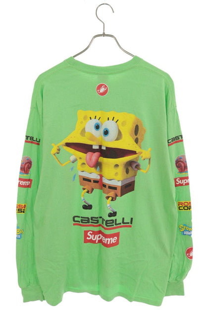 SUPREME Castelli Spongebob Long Sleeve Tee Light Green Size L
