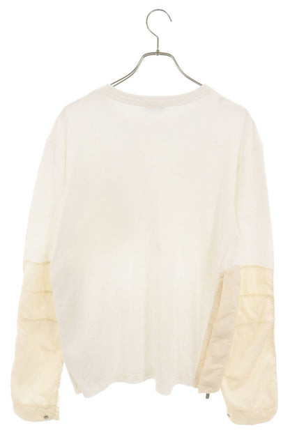DIOR x Sacai 21AW Nylon Paneled Long T-Shirt White Size L