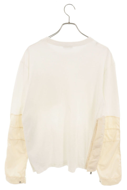 DIOR x Sacai 21AW Nylon Paneled Long T-Shirt White Size L