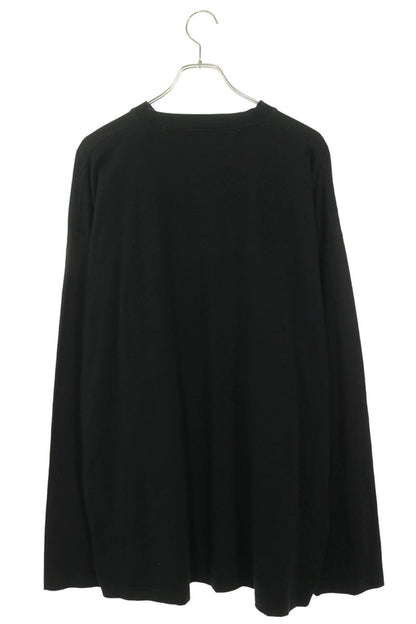 BALENCIAGA Black Cotton Logo Print Long Sleeve Tee Size 2