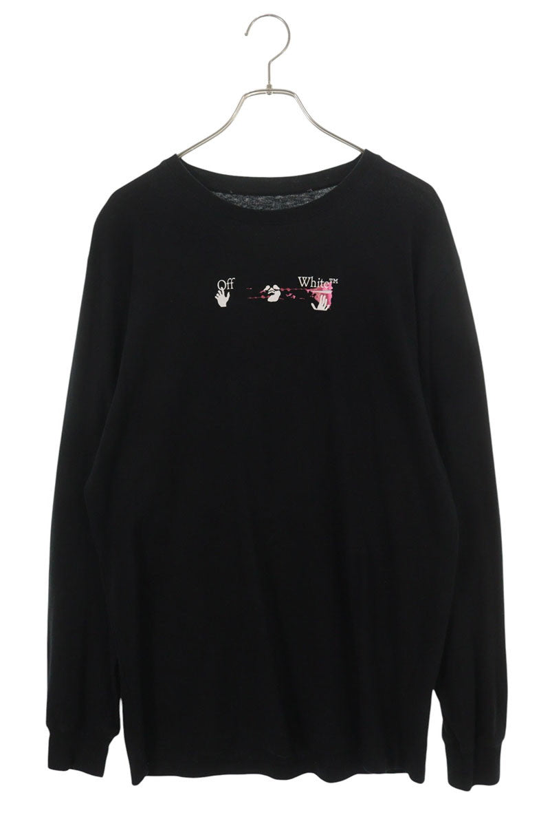 OFF-WHITE Back Arrow Print Cotton Long Sleeve Shirt Black Size XL