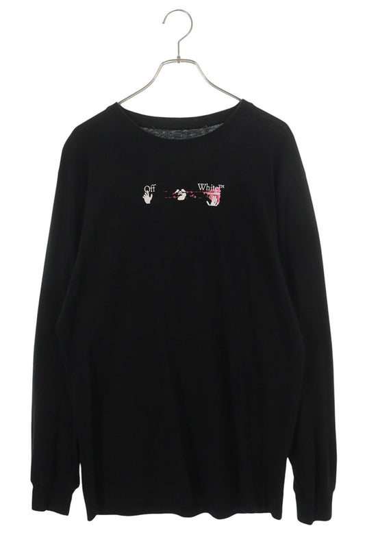OFF-WHITE Back Arrow Print Cotton Long Sleeve Shirt Black Size XL