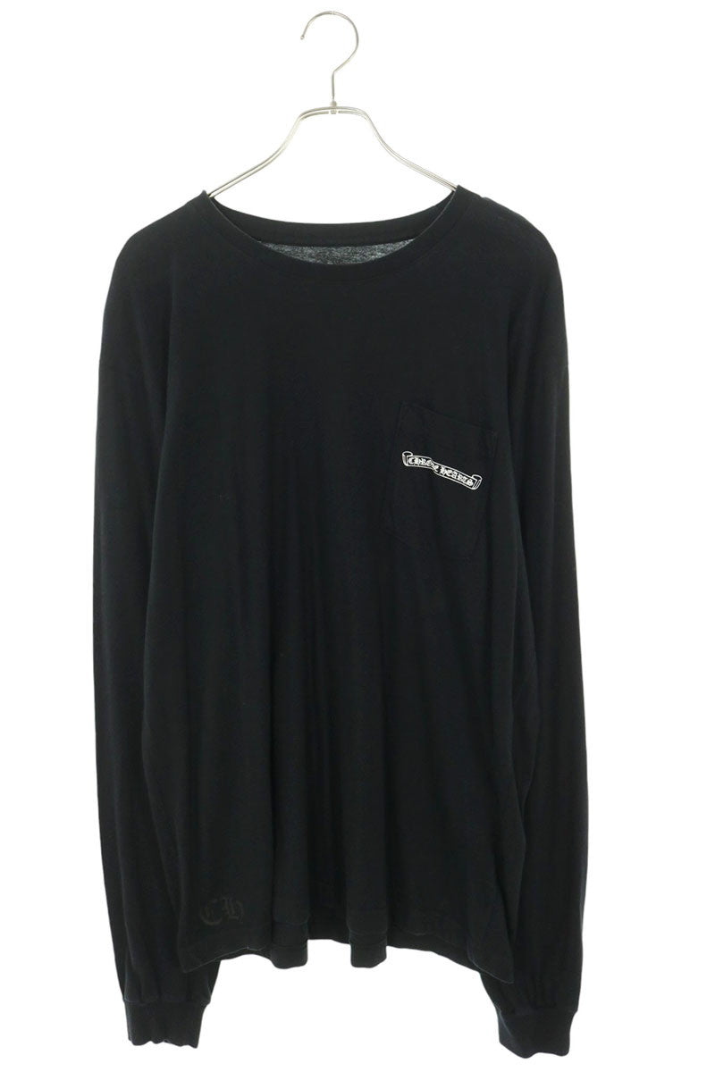 Chrome Hearts Black Cotton Back Logo Print Long Sleeve Tee Size XL
