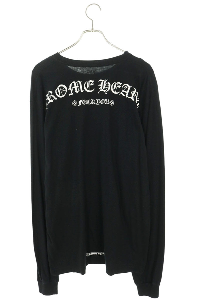 Chrome Hearts Black Cotton Back Logo Print Long Sleeve Tee Size XL