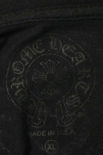 Chrome Hearts Black Cotton Back Logo Print Long Sleeve Tee Size XL
