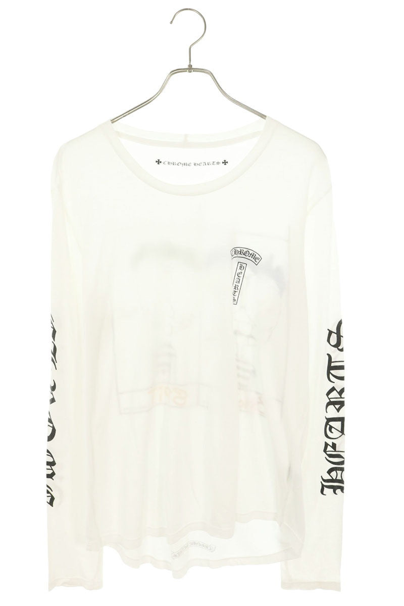 Chrome Hearts Back Print Long Sleeve Tee White Size M