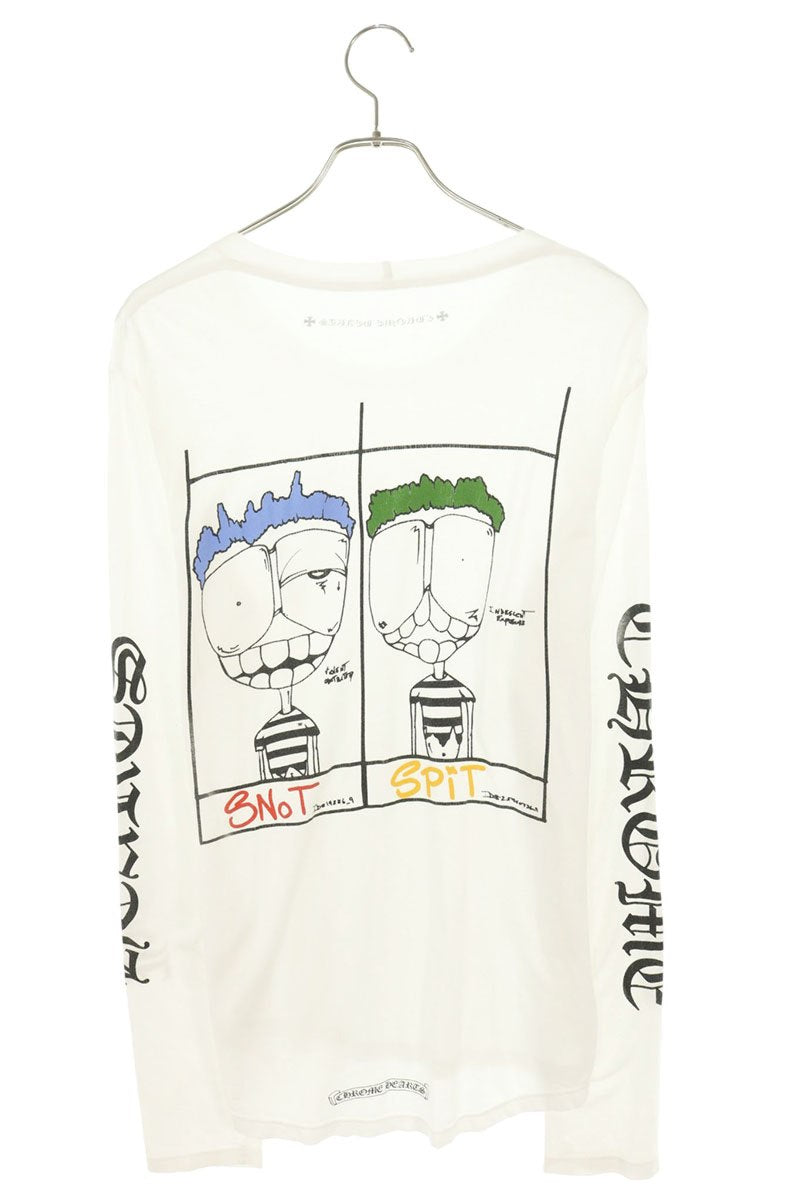 Chrome Hearts Back Print Long Sleeve Tee White Size M