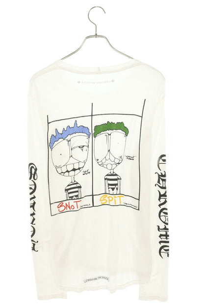 Chrome Hearts Back Print Long Sleeve Tee White Size M