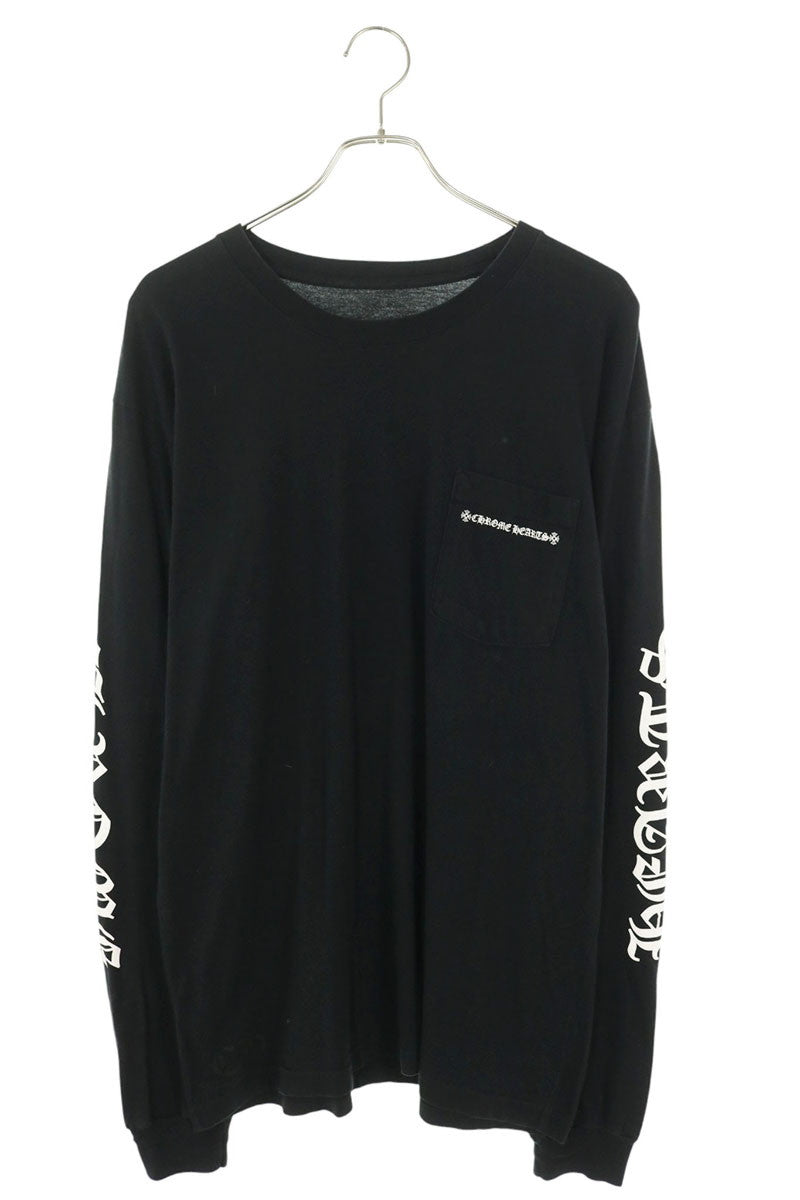 Chrome Hearts Bone Cemetery Print Long Sleeve Tee Black Size XL
