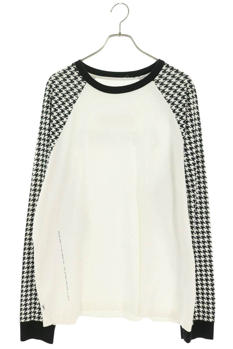 Moncler Genius Houndstooth Raglan Long Sleeve Tee