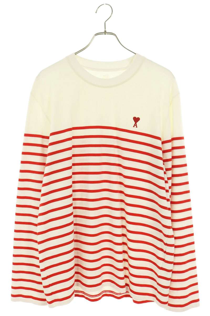 AMI Alexandre Mattiussi Heart Embroidered Sleeve Tee Size XL