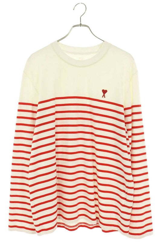 AMI Alexandre Mattiussi Heart Embroidered Sleeve Tee Size XL