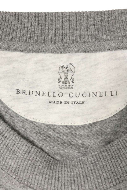 BRUNELLO CUCINELLI Cotton Crewneck Long Tee Gray Size L
