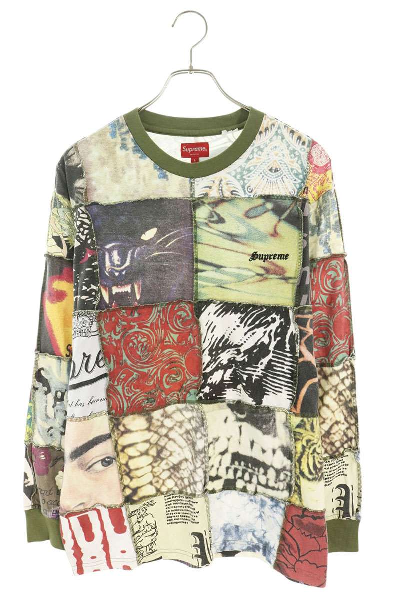 SUPREME 21SS Mosaic Patchwork Long Sleeve Top Multi Size L