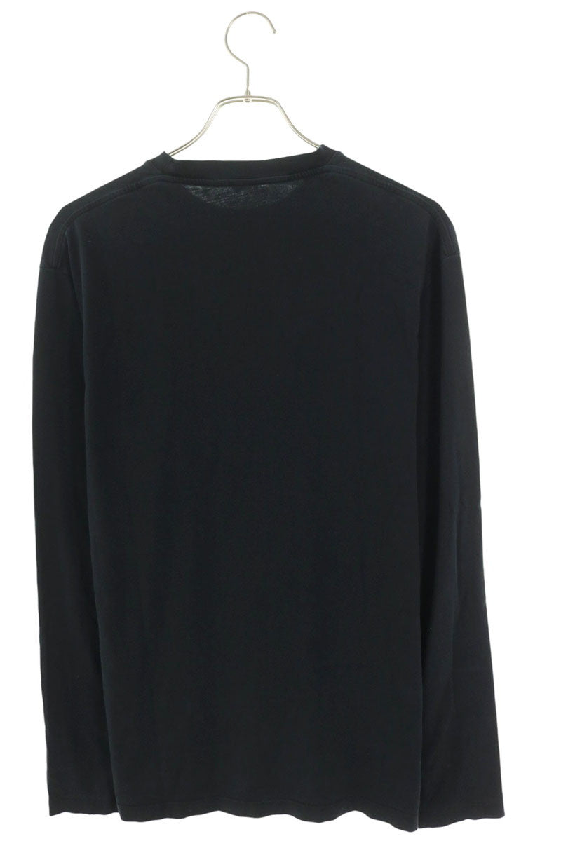 LOEWE Anagram Embroidered Pocket Long Tee Black Size M