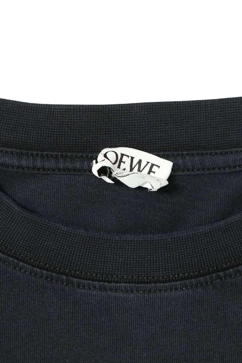 LOEWE Anagram Embroidered Pocket Long Tee Black Size M