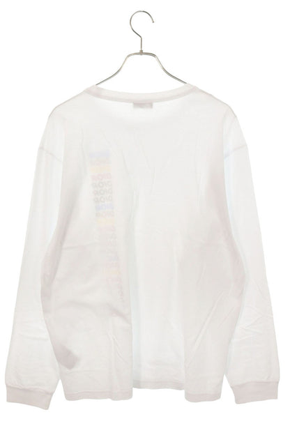 DIOR Multi-Color Logo Print Long Sleeve Tee White Size XL