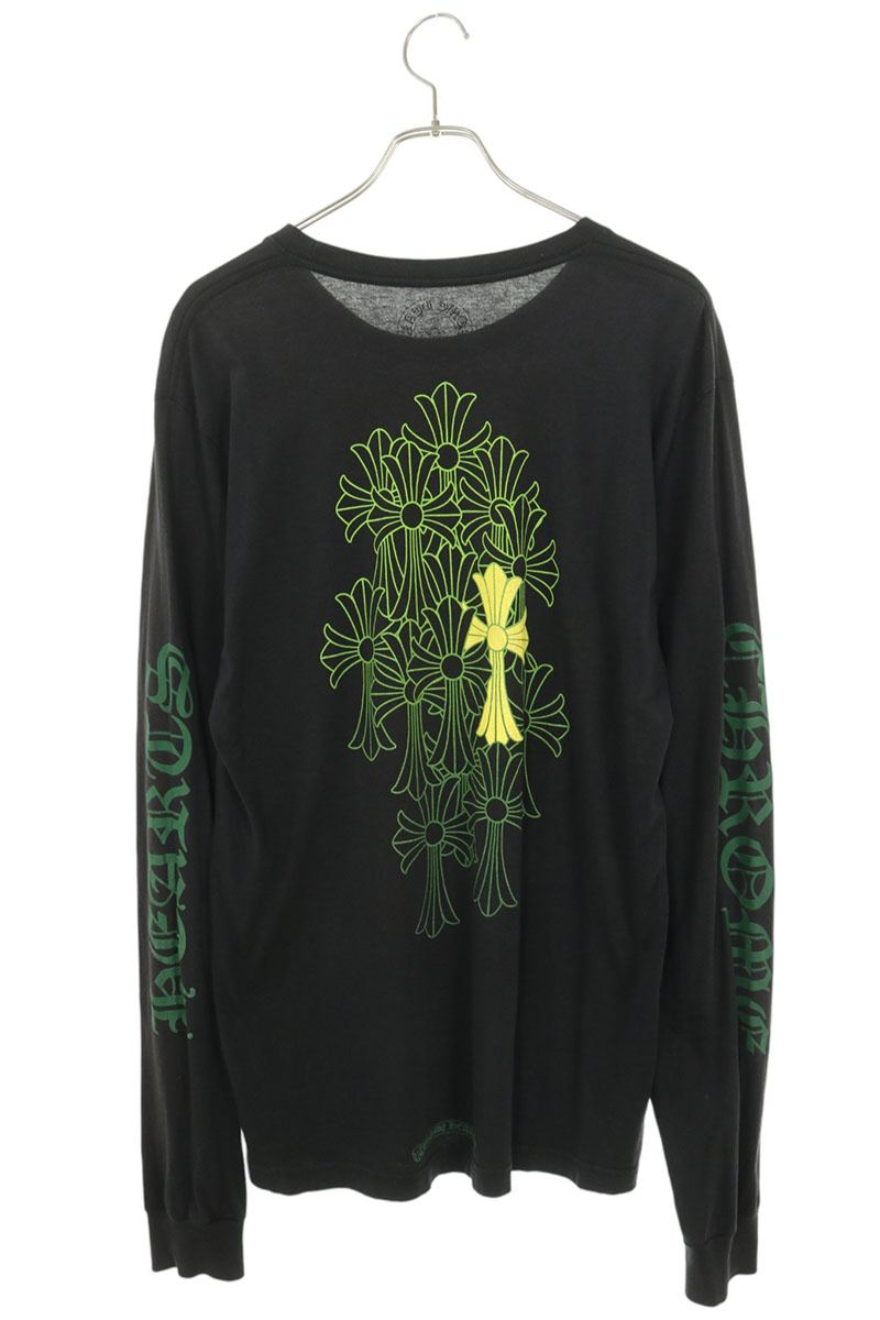 Chrome Hearts Back Cemetery Print Long Sleeve Tee Black Size L