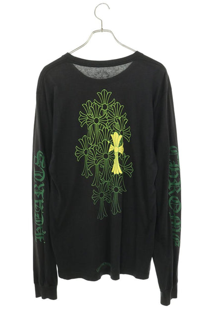 Chrome Hearts Back Cemetery Print Long Sleeve Tee Black Size L