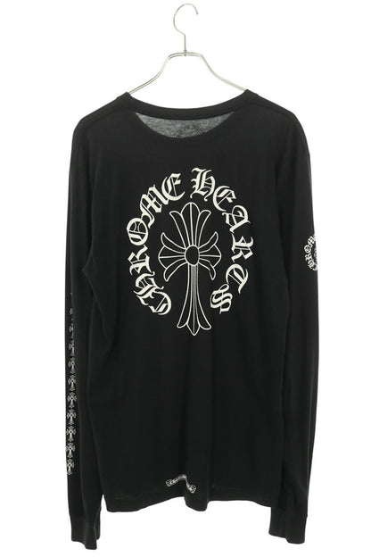Chrome Hearts Neck Print Back Cross Long Sleeve Tee Black Size L