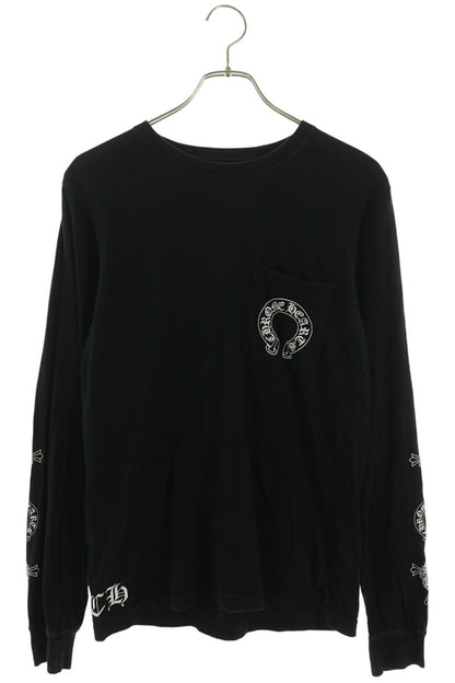 Chrome Hearts Back T-Bar Print Long Sleeve Tee Black Size S