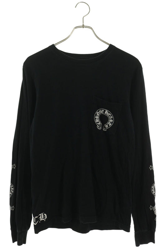 Chrome Hearts Back T-Bar Print Long Sleeve Tee Black Size S