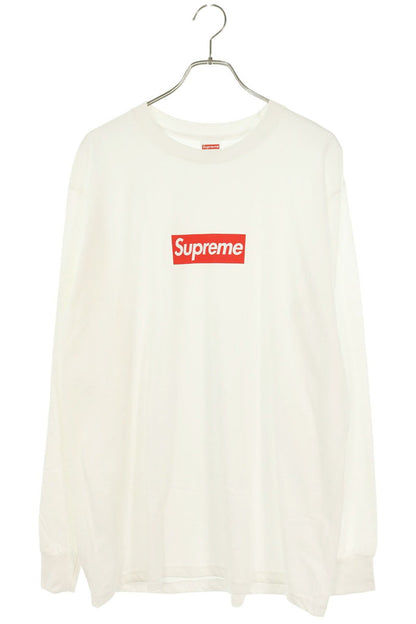 SUPREME Box Logo Long Sleeve Tee White Red Size L