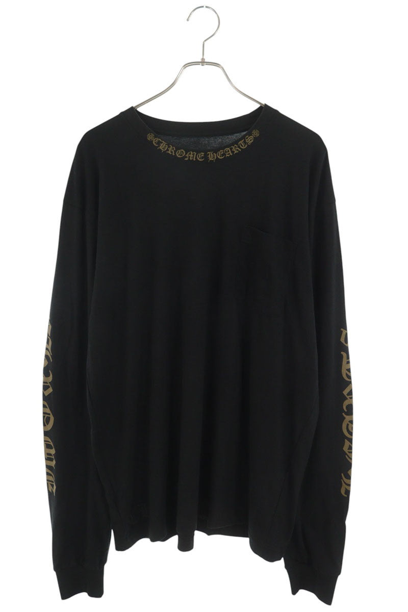 Chrome Hearts Neck Logo Print Long Sleeve Tee Multi Size XL