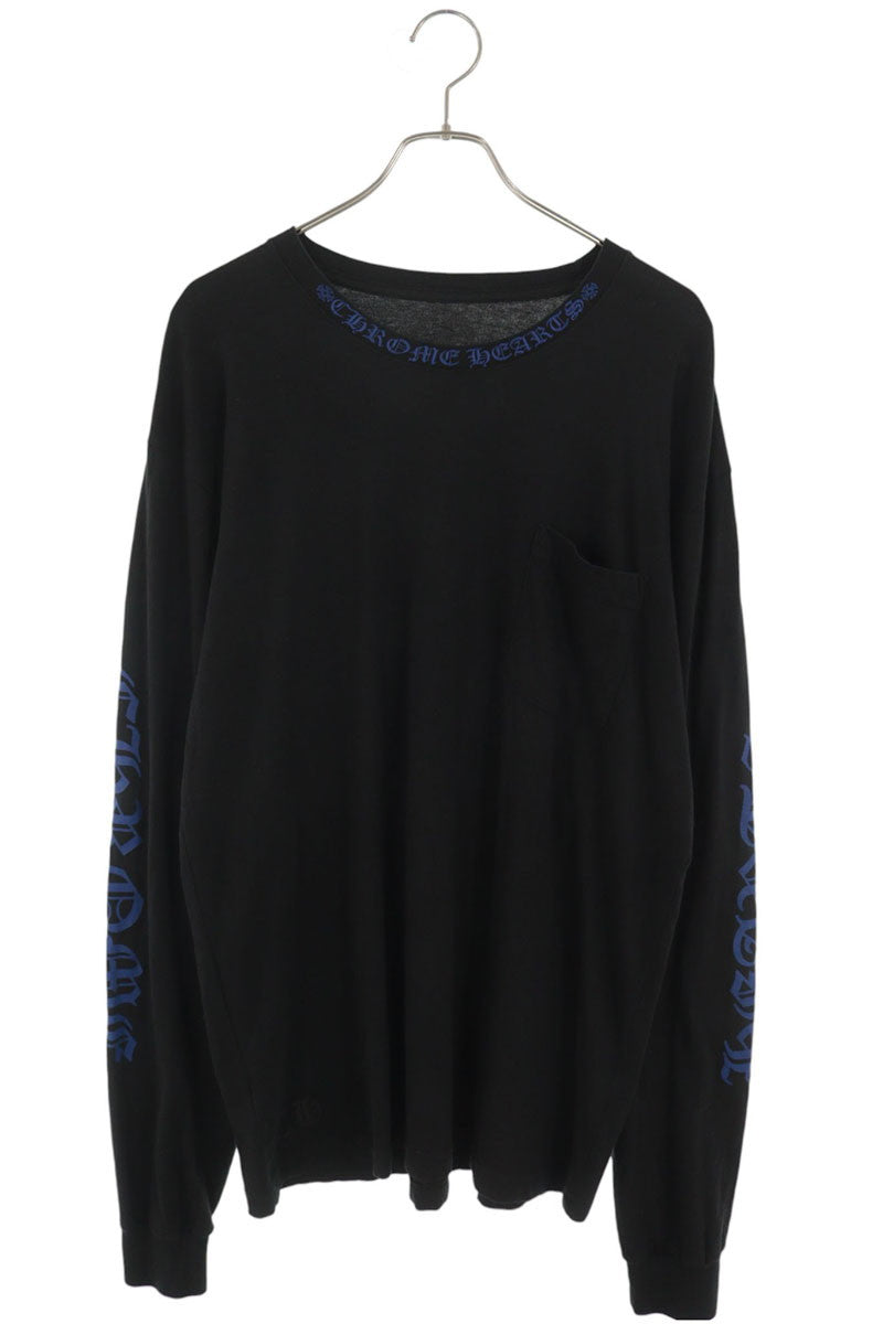 Chrome Hearts Neck Logo Print Long Sleeve Tee Multi Size XL