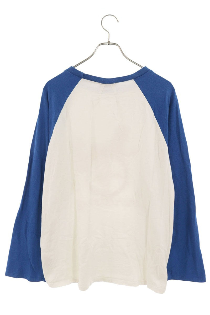 RHUDE Front Print Raglan Cotton Long T-Shirt Multi Size M