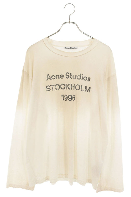 ACNE STUDIOS Logo Print Relaxed Fit T-Shirt White Size M