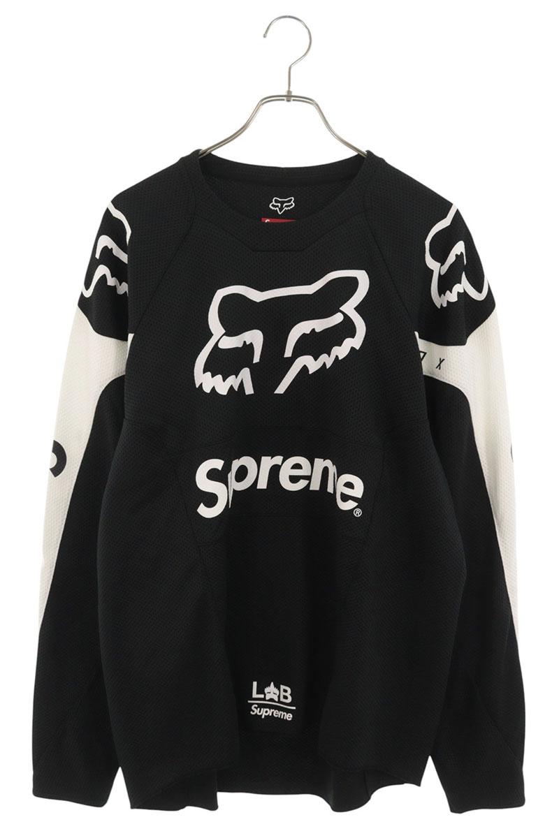 SUPREME 18SS Fox Racing Moto Jersey Top Black Size L