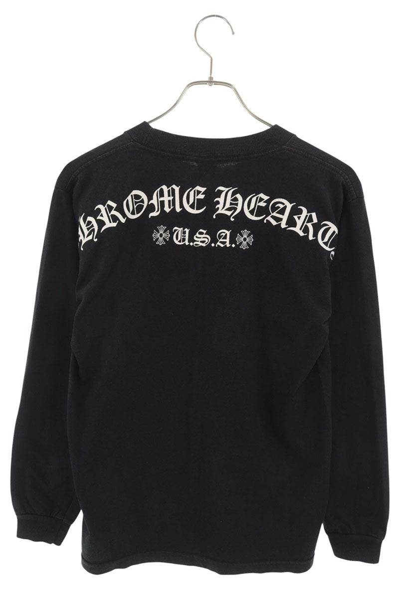 Chrome Hearts Arch Logo Back Print Sleeve Black Size S