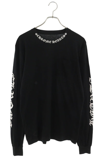 Chrome Hearts Neck Logo Print Long Sleeve Black Size M
