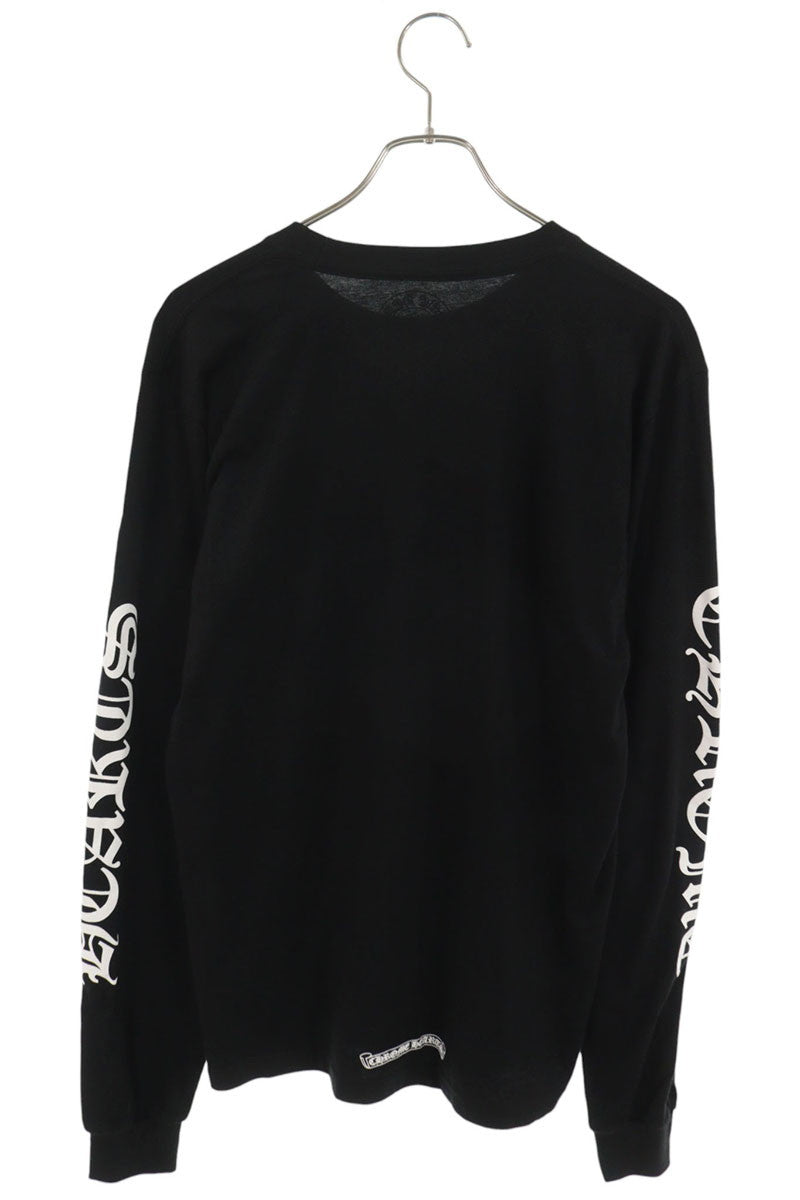 Chrome Hearts Neck Logo Print Long Sleeve Black Size M