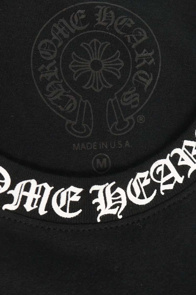 Chrome Hearts Neck Logo Print Long Sleeve Black Size M