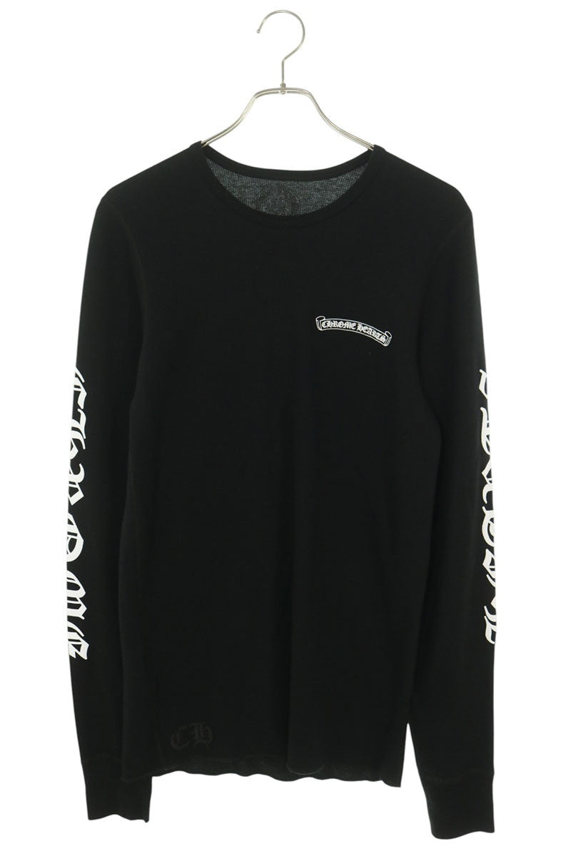 Chrome Hearts Black Thermal Long Sleeve Shirt Sleeve Logo Size L
